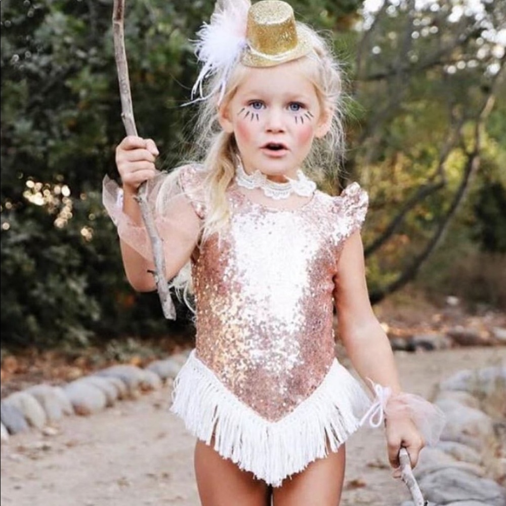 Rose gold/light pink Sequin leotard